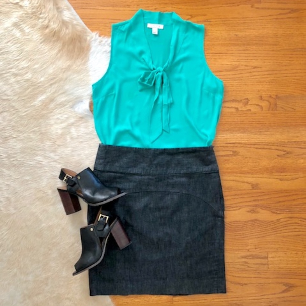 Denim Pencil Skirt Gap Size 10